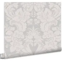 Laura Ashley Martigues Behang - Bloemen - 10mx52cm - Grijs