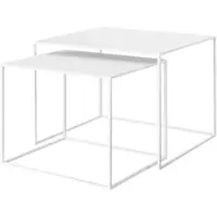 Blomus Bijzettafel Fera White L (Set van 2)