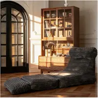 STILVORA Loungestoel 190 X 90 Cm - Verstelbaar Naar Ligbed - Ergonomisch Comfort Voor Lezen En Dutten - Flanel - Zwart