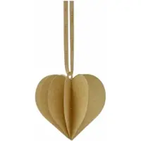 Blomus Kerstornament Kazary Hearts Tan (Set van 4)