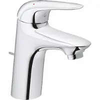 GROHE Eurostyle New waterbesparendes wastafelkraan M size ES met waste met gesloten greep chroom