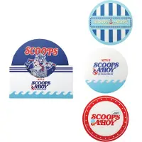 Cinereplicas Stranger Things Scoops Ahoy Coaster 4-Pack Glasses & Coasters