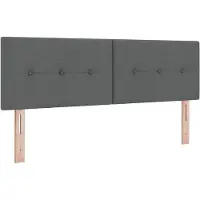 vidaXL Hoogte verstelbaar hoofdbord Donkergrijs 160 cm Stof
