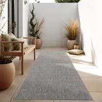 Paco Home In-& Outdoor Balkon Terras Keukenvloerkleed Eenkleurig Gemêleerd Patroon 60x100 cm