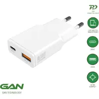 4smarts USB-oplader 30 W USB-A, USB-C USB PD Wit Binnen GaN, USB Power Delivery (USB-PD)