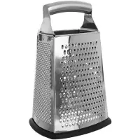 Orion - Vierzijdige Keukenrasp - Roestvrijstaal - 24 cm - Antislip