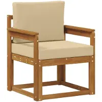 vidaXL Buitensofa Massief Acacia Hout en Polyester Naturel