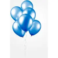 Wefiesta 25 blauwe metallic ballonnen.