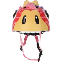Crazy Safety Fietshelm m. Licht - Giraffe - Rood - - 49-55 cm - Fietshelmen