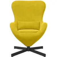 vidaXL Eivormige stoel Geel 63 x 73 x 90 cm Fluweel