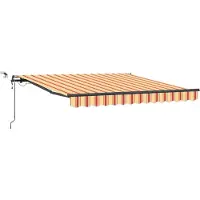 vidaXL Uitschuifbare luifel Geel en Oranje 300 x 250 cm Polyester
