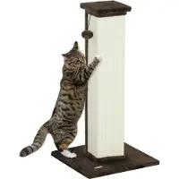 PawHut -Kattenkrabpaal-41x41x81cm-Sisal-Bruin