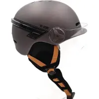 CASR Fietshelm met transparant vizier Led Glow en afstandsbediening Maat L Antracietgrijs Mat