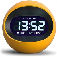 Newgate Centre of the Earth LCD-wekker - Geel