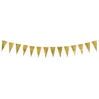 Party Deco Partydeco - Vlaggenlijn Goud (13 cm) - 2,1 m