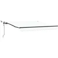 vidaXL Uitschuifbare luifel Wit 300 x 250 cm Polyester