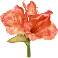 Viana Amaryllis decoratieve bloemen in oranje kunst L55cm 2st