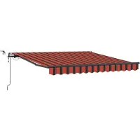 vidaXL Uitschuifbare luifel Oranje en bruin 300 x 250 cm Polyester
