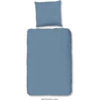 Hip dekbedovertrek uni - blauw- katoensatijn - 140x220