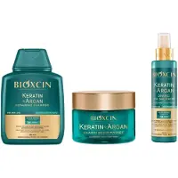 Bioxcin Keratine & Argan - Haarverzorgingsset - Shampoo, Conditioner & Masker - 675ml
