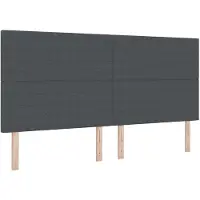 vidaXL LED Hoofdbord met hoofdeinde Donkergrijs 200 cm Corduroy stof