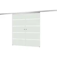 Inova complete glazen dubbele schuifdeur - 176x203 - matglas -greep rond- dubbele softclose
