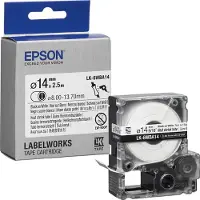 Epson LK-6WBA14 krimpkous zwart op wit 14 mm (origineel)