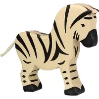 Holztiger Figurine - - 80151 - Zebra - Handgeschilderd hout - Europese productie - 13x2,3x8 cm