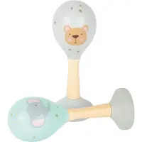 Small Foot - Houten Baby Rammelaar Maracas Dier, Set van 2