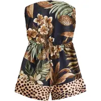Next Jumpsuit ecru / ombergrijs / lichtgroen / zwart