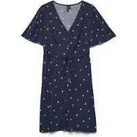 Vero Moda Blousejurk 'VMALBA' navy / geel / donkergroen