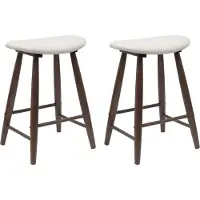 vidaXL Eetstoelen 2 st Massief Rubberhout Lichtbruin 46 x 37 x 63 cm