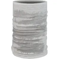 Buff -nekwarmer van lichtgewicht merinowol met Matewa-print, grijs