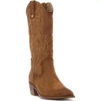 Xti Dames Laarzen 144308 bruin (39), 3 tot 5 cm, Ritssluiting, Casual 14430802-CAMEL