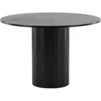 Venture Home Bianca eetkamertafel Ø110cm zwart eik fineer.