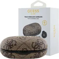 GUESS True Wireless 4G Metal Bluetooth In-Ear Oordopjes - Bruin