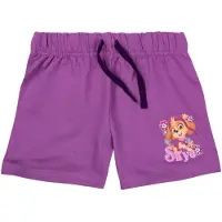 Paw Patrol Short - Korte Broek - Met Aansnoerkoord - Lila - Katoen - Maat 110/116