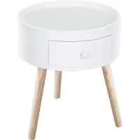 HOMCOM Salontafel - Hout - 38x38x45cm - Wit