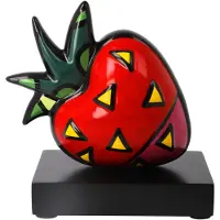 Goebel - Romero Britto | Decoratief beeld Strawberry | Porselein - Pop Art - 15cm