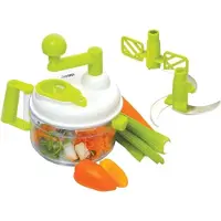 KINGHOFF Multifunctionele Groentesnijder en Keukenmachine - RVS Bladen, Mixer en Toebehoren - Ideaal voor Snijden, Hakken en Mixen - Dunschiller