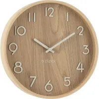 J-Line Wandklok Multiplex/Mdf Naturel Small - Ø30 cm