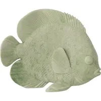 J-Line decoratie Vis - polyresin - muntgroen - large