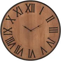 J-Line Wandklok Nue MDF/Ijzer Naturel Large - Ø 60 cm