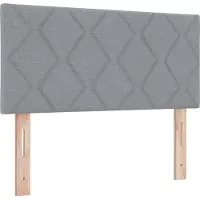 vidaXL LED Hoofdbord Lichtgrijs 90 cm Stof