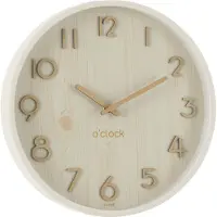 J-Line Wall clock plywood/mdf white small