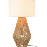 J-Line Tafellamp met metalen/jute natuurlijke streng
