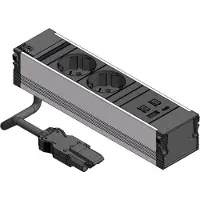 Bachmann 912.233 Stekkerdoos Zwart, Zilver 1 stuk(s)