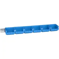 Allit 457052 Set professionele doorzichtige opbergkisten, blauw