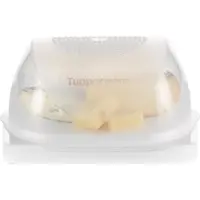 MediaShop Tupperware CheeSmart Square- Kaasdoos (22x20x10)- Kaashouder - CondensControl-systeem - Plaatsbesparend - transparant kaasstolp - Vaatwasserbestendig - Behoudt frisheid en smaak