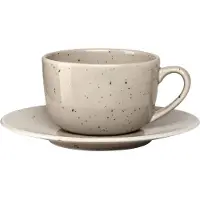 Scandi Living Freckle kop met schotel 26 cl Beige